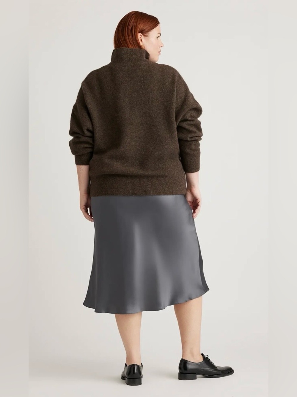 Quince 100% Washable Silk Midi Skirt - Picture 3 of 7